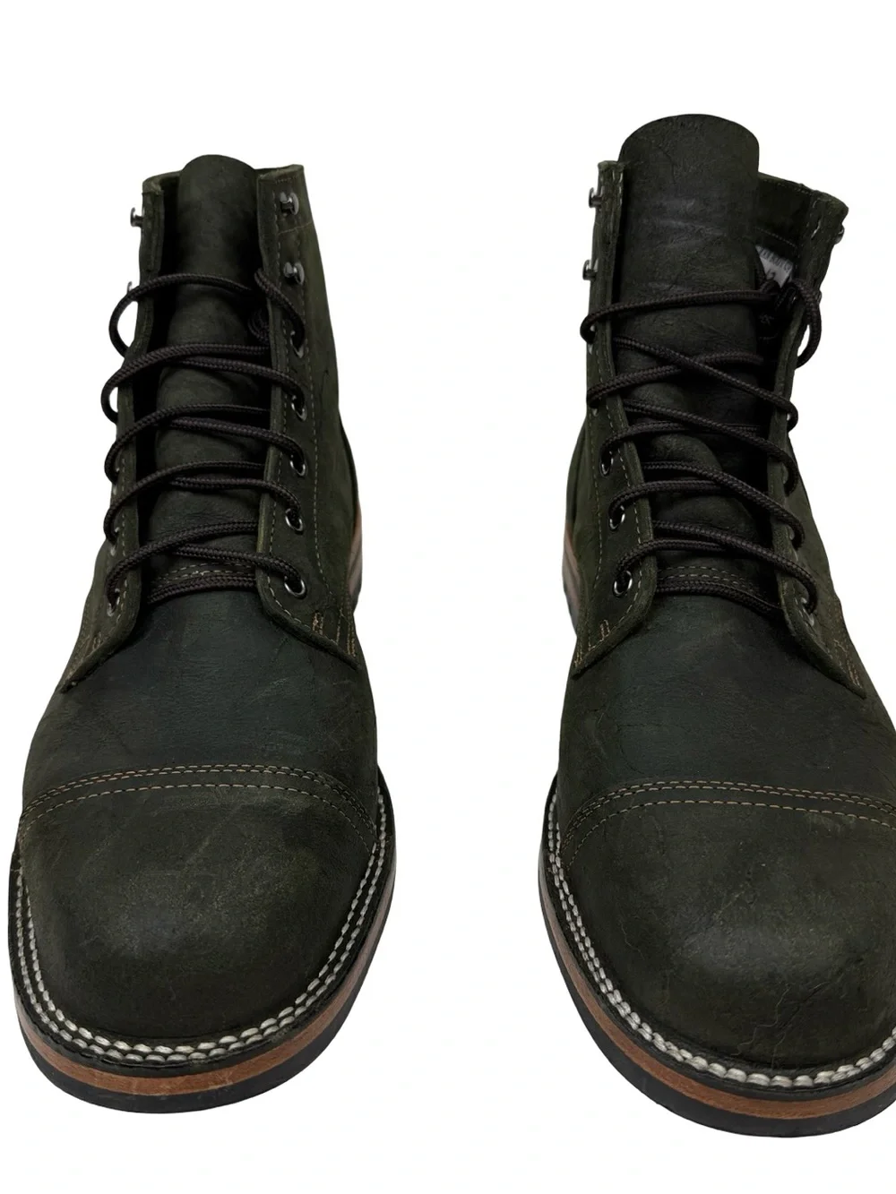 Truman Boot Co Green Leather Cap Toe Men’s 12 Boot Excellent